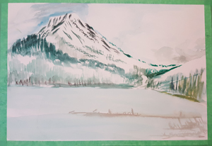 sketch - Geraldine Lake, Jasper