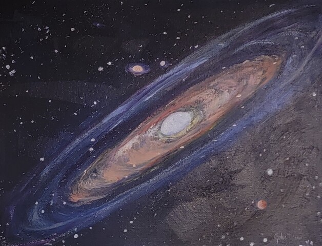 Beauty of Space acrylic on canvas 11x14in Julie Drew