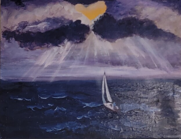 Light My Way acrylic on canvas 11x14in Julie Drew