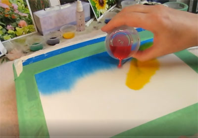 watercolor pouring