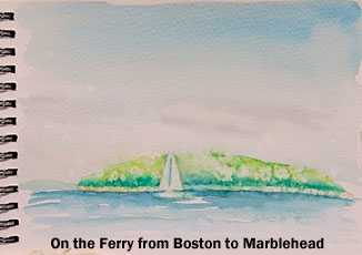 Ferry view Boston to Marblehead