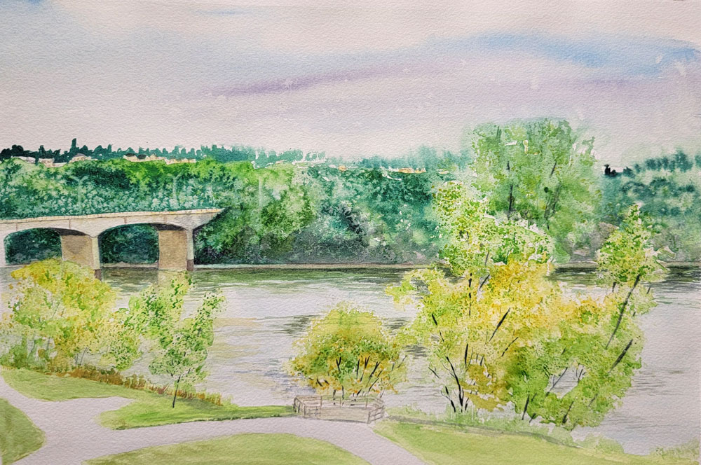 GovernmentWayPark watercolor unfinished