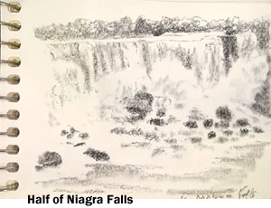 half of Niagra Falls