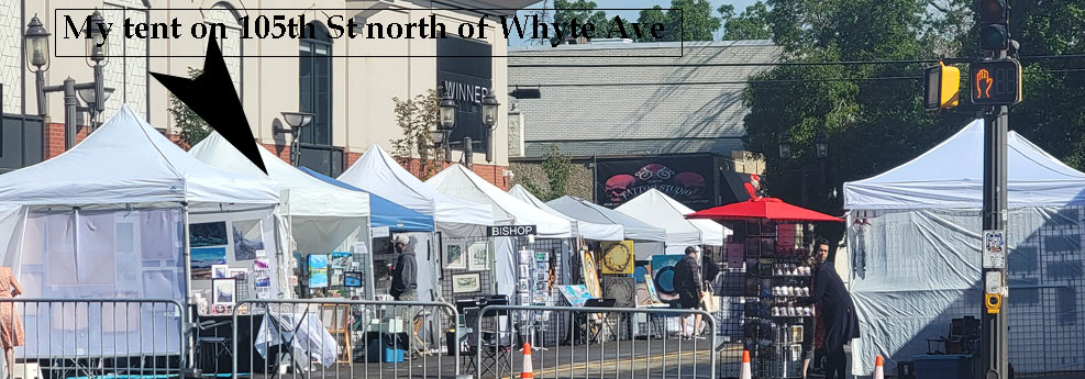 my location on 105 St north of Whyte Ave at the art Walk on July11-13_2025, Edmonton
