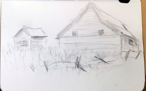 sketching folsom barn