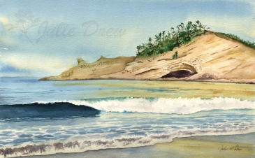 Leviathan, watercolor painting