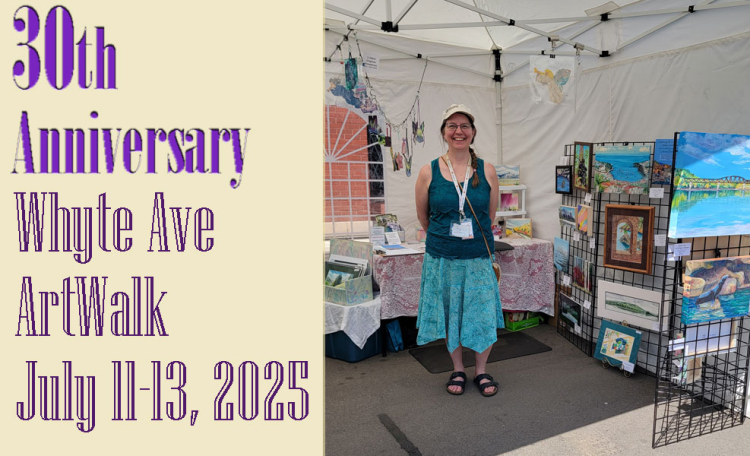Julie Drew at the Whyte Ave Art Walk